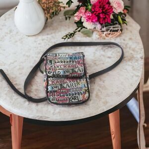 Karl Lagerfeld Paris Graffiti Crossbody/Phone Bag Faux Leather